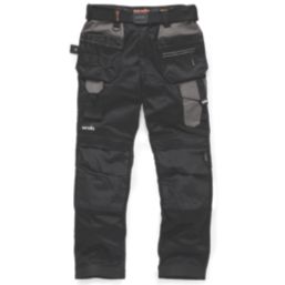 Scruffs Pro Flex Holster Work Trousers Black 36" W 30" L