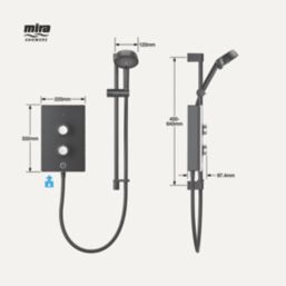Mira Decor Black Onyx 8.5kW  Manual Electric Shower