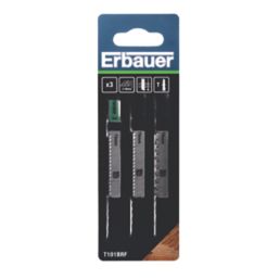 Erbauer T101BRF Laminate Jigsaw Blades 100mm 3 Piece Set Screwfix