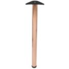 Rothley Worktop Leg Polished Copper 870-895mm
