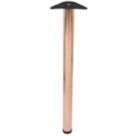 Rothley Worktop Leg Polished Copper 870-895mm