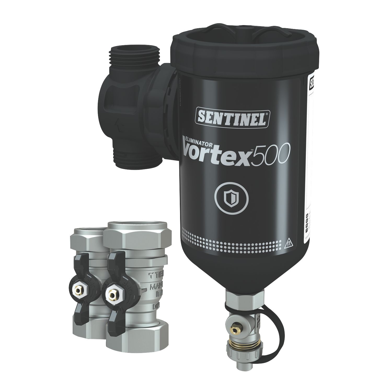 Sentinel Eliminator Vortex500 Central Heating Filter with Valves 28mm (341PR)