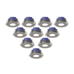 LAP Chaac Fixed  Fire Rated LED Downlights Brushed Nickel 5.5W 600lm 10 Pack
