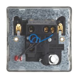 Contactum Lyric 13A Unswitched Fused Spur & Flex Outlet with Neon Brushed Brass with Black Inserts