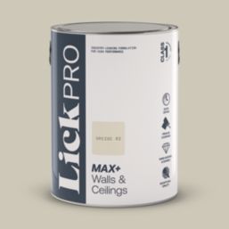 LickPro Max+ 5Ltr Greige 02 Matt Emulsion  Paint