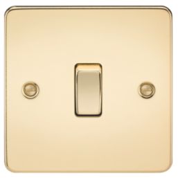 Knightsbridge  10AX 1-Gang Intermediate Switch Polished Brass