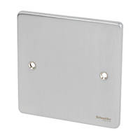 Schneider Electric Ultimate Low Profile 1-Gang Blanking Plate Brushed Chrome