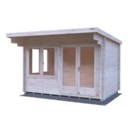 Shire Danbury office 12' x 8' (Nominal) Pent Timber Log Cabin