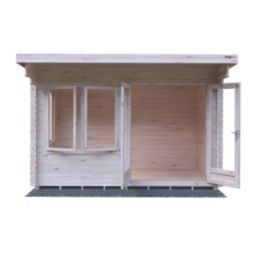Shire Danbury office 12' x 8' (Nominal) Pent Timber Log Cabin