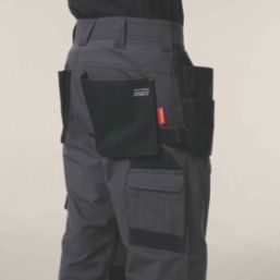 Hard Yakka Raptor Active Holster Work Trousers Graphite 34" W 32.5" L