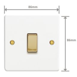 Varilight  10A 1-Gang 2-Way Light Switch  Chalk White