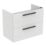 Ideal Standard i.life A Wall-Hung Vanity Unit with Black Handles & Basin Matt White 800mm x 440mm x 630mm