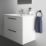 Ideal Standard i.life A Wall-Hung Vanity Unit with Black Handles & Basin Matt White 800mm x 440mm x 630mm