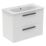Ideal Standard i.life A Wall-Hung Vanity Unit with Black Handles & Basin Matt White 800mm x 440mm x 630mm