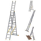 Werner  3-Section 4-Way Aluminium Combination Ladder  6.86m