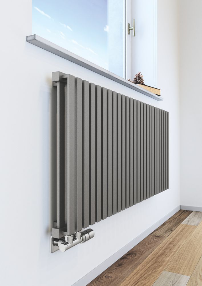 Terma Nemo Designer Radiator 530mm x 1185mm Grey / Silver 3922BTU - Screwfix