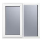 Crystal  Left-Hand Opening Obscure Triple-Glazed Casement White uPVC Window 1190mm x 1040mm