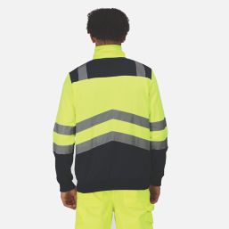 Regatta Pro Hi-Vis 1/4 Zip Fleece Yellow/Navy Medium 44" Chest