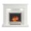 Be Modern Madalyn Electric Fire Suite White Marble 1320mm x 400mm x 1115mm