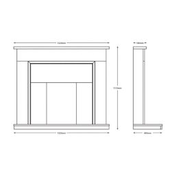 Be Modern Madalyn Electric Fire Suite White Marble 1320mm x 400mm x 1115mm