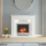Be Modern Madalyn Electric Fire Suite White Marble 1320mm x 400mm x 1115mm
