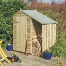 Rowlinson Oxford 6' x 3' (Nominal) Apex Tongue & Groove Timber Shed with Lean-To