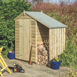 Rowlinson Oxford 6' x 3' (Nominal) Apex Tongue & Groove Timber Shed with Lean-To