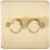 Knightsbridge  2-Gang 2-Way LED Intelligent Dimmer Switch  Brushed Brass