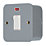 Contactum CLA3797 20A 1-Gang DP Metal Clad Control Switch with Neon with White Inserts