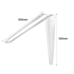 Essentials London Shelf Brackets White 125mm x 100mm 20 Pack