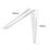 Essentials London Shelf Brackets White 125mm x 100mm 20 Pack