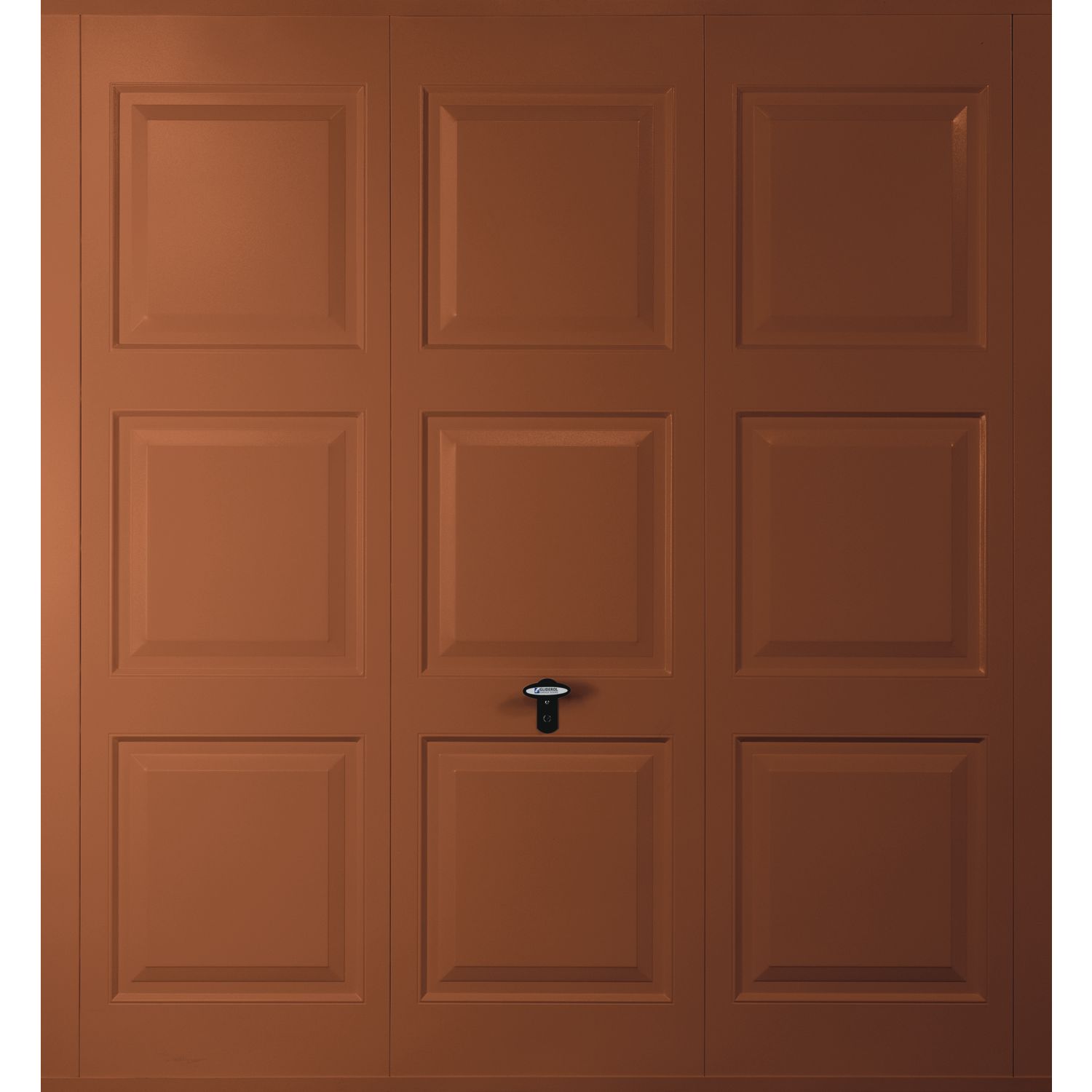 Gliderol Georgian 8' x 6' 6" Non-Insulated Frameless Steel Up & Over Garage Door Clay Brown (342VP)