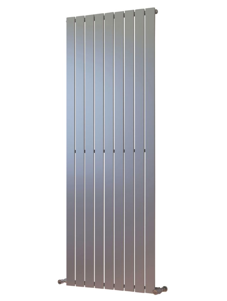Ximax 1800mm x 670mm 4386BTU Silver Vertical Designer Radiator - Screwfix