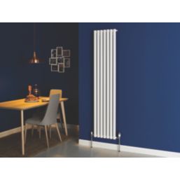 Drayton TRV4 15mm x 1/2" White/Chrome Angled & L/S Designer Thermostatic Radiator Valve & Lockshield