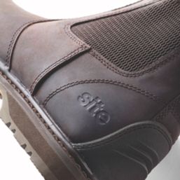 Site Prairie Size 10  Brown Water-Resistant Steel Toe Cap Safety Dealer Boots