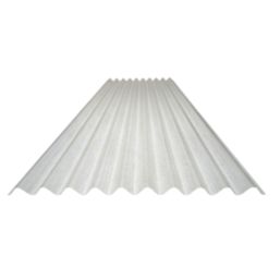 Radmat Building Materials  Corrugated Polyester Roof Sheet Clear 2000mm x 0.7mm x 950mm 5 Pack