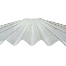 Radmat Building Materials  Corrugated Polyester Roof Sheet Clear 2000mm x 0.7mm x 950mm 5 Pack
