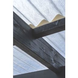 Radmat Building Materials  Corrugated Polyester Roof Sheet Clear 2000mm x 0.7mm x 950mm 5 Pack