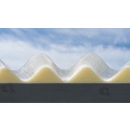 Radmat Building Materials  Corrugated Polyester Roof Sheet Clear 2000mm x 0.7mm x 950mm 5 Pack