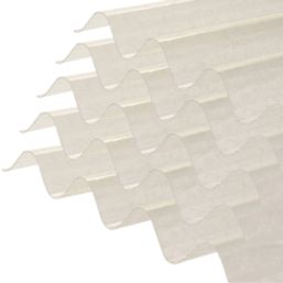 Radmat Building Materials  Corrugated Polyester Roof Sheet Clear 2000mm x 0.7mm x 950mm 5 Pack
