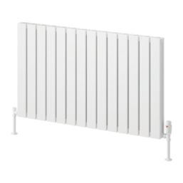 Reina Piatto Double 600mm x 1045mm 3825BTU White Horizontal Designer Radiator