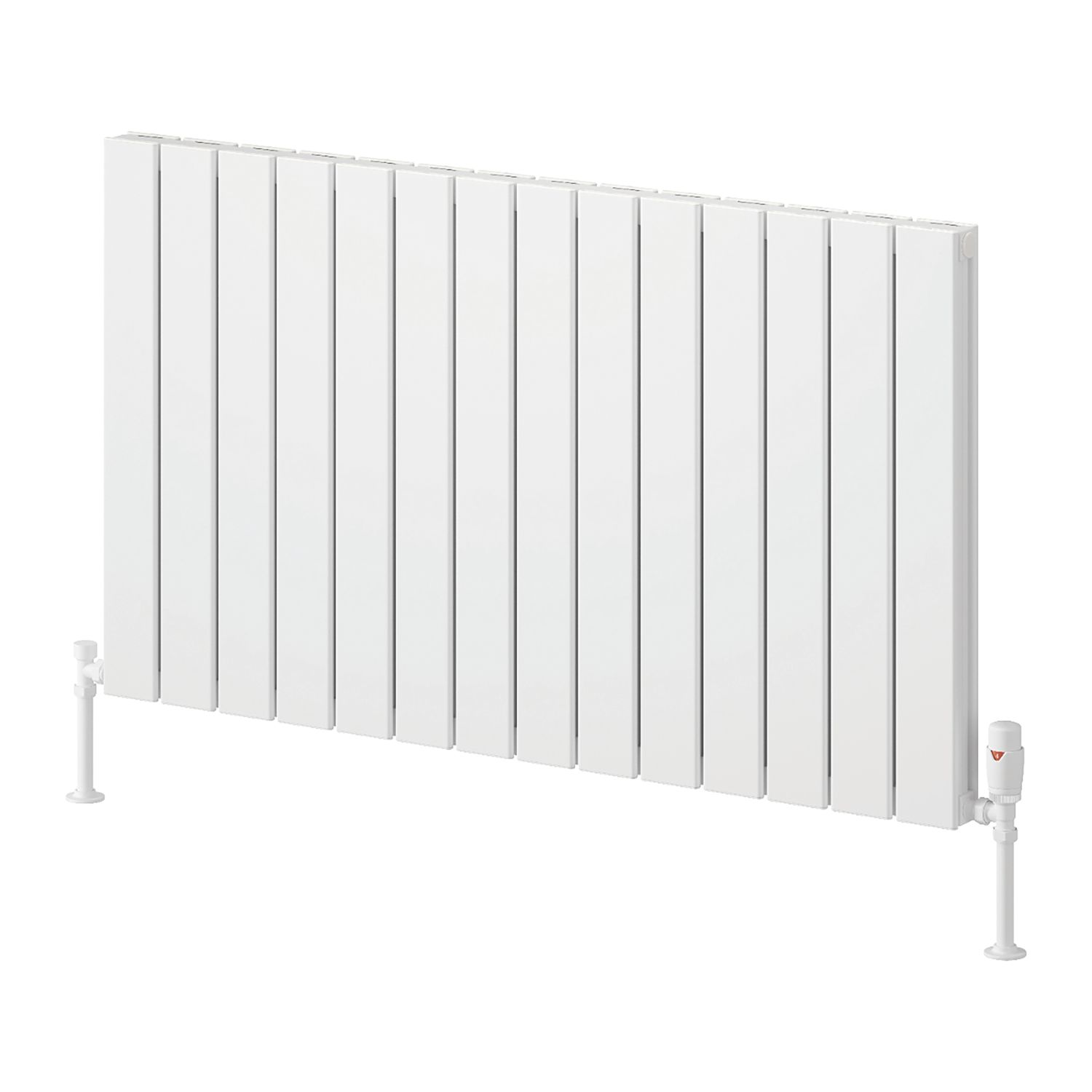 Reina Piatto Double 600mm x 1045mm 3825BTU White Horizontal Designer Radiator (343EE)