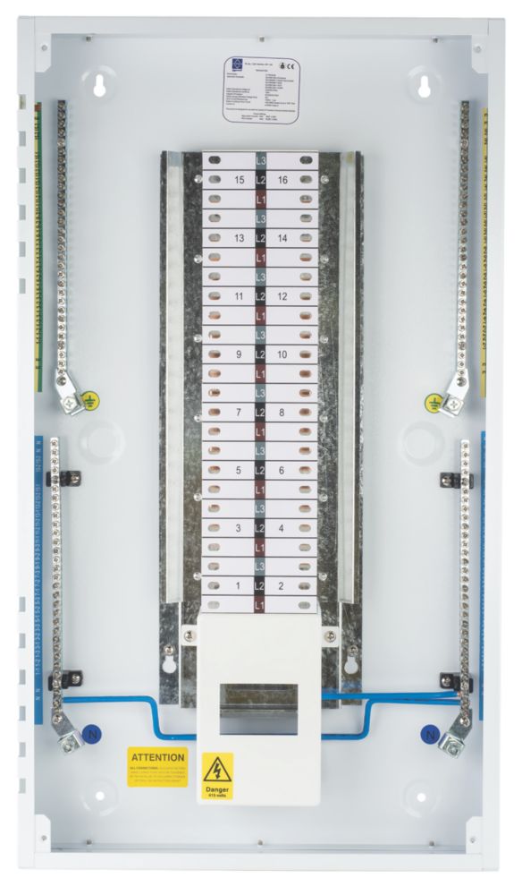 Lewden TPN 48-Way Non-Metered 3-Phase Type B Distribution Board - Screwfix