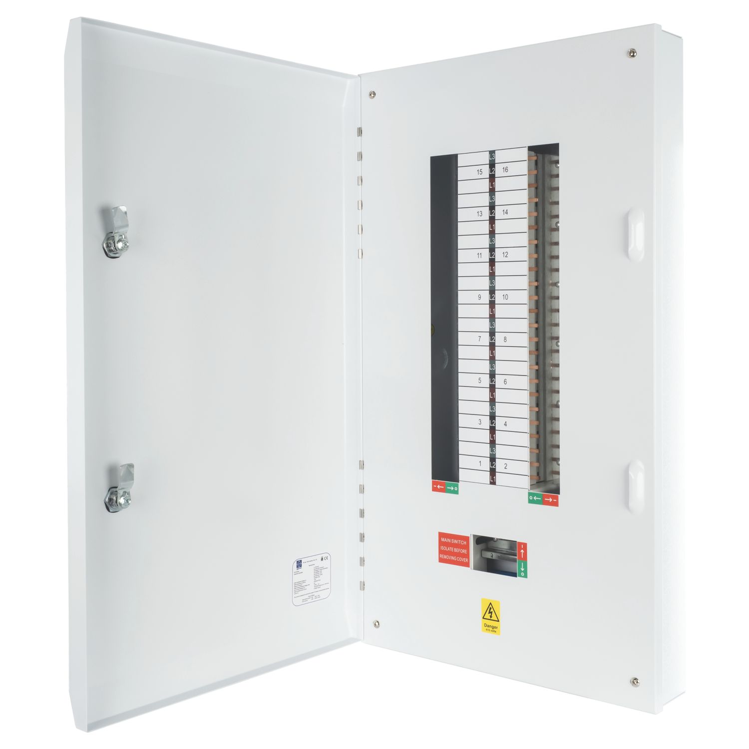 Lewden TPN 16-Way Non-Metered 3-Phase Type B Distribution Board (343HM)