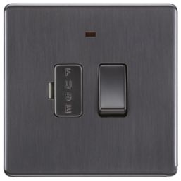 LAP  13A Switched Fused Spur with LED Slate Grey