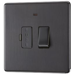 LAP  13A Switched Fused Spur with LED Slate Grey