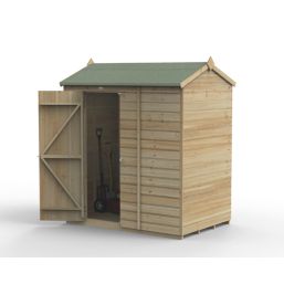 Forest Beckwood 6' x 4' (Nominal) Reverse Apex Shiplap Timber Shed with Assembly