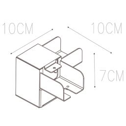 Lexco 1-Circuit Pendant Light Corner Connector Black
