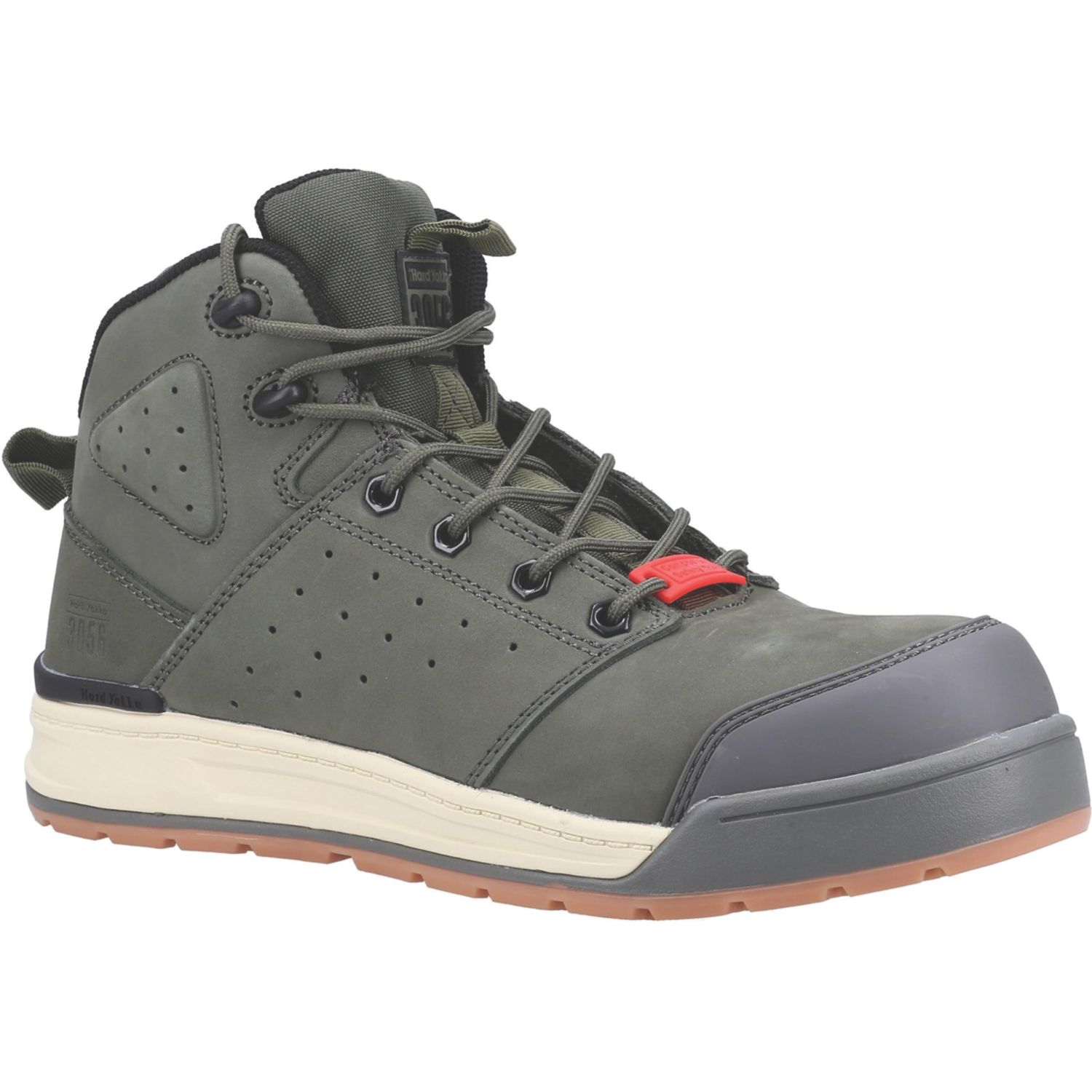 Hard Yakka 3056 Size 14 Olive Water-Resistant Safety Boots (343RX)