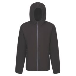 Regatta Navigate Hooded Zip Fleece Black/Seal Grey Large 41.5" Chest